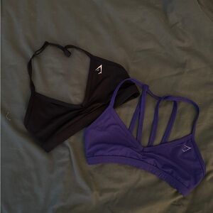 Gymshark minimal bra Black and Purple bundle